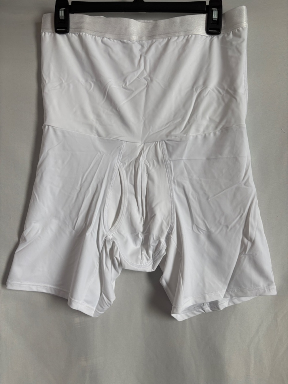 White Men's High-Waist Performance Boxer Briefs - Supportive Fit